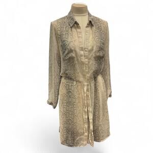 Snake print button up shirt